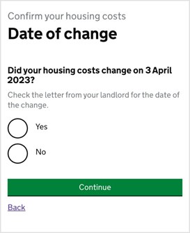 Date of change section showing change on 3 April 2023