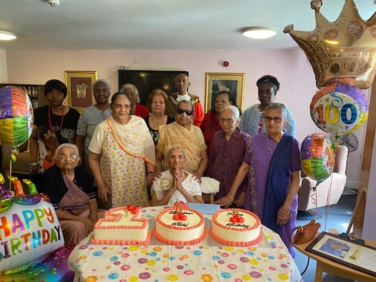Mrs Patel's 100th birthday celebrations