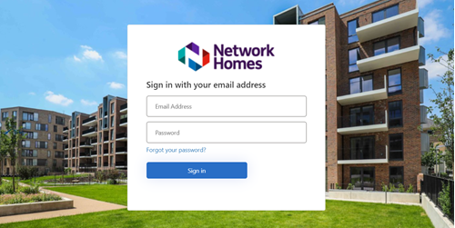 My Network Homes sign-in screen