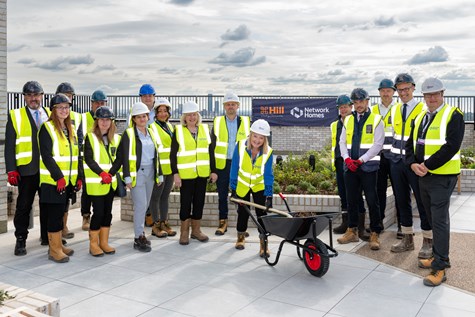 Network Homes and Hills staff at topping out event