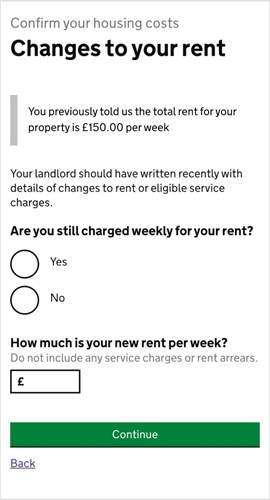 Changes to rent screenshot