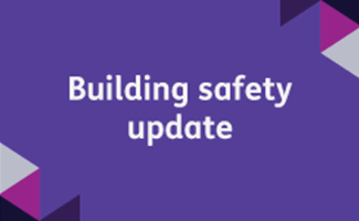 Graphic with text building safety updates