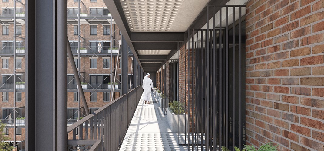 Central Middlesex Development Lower Deck Walkway CGI