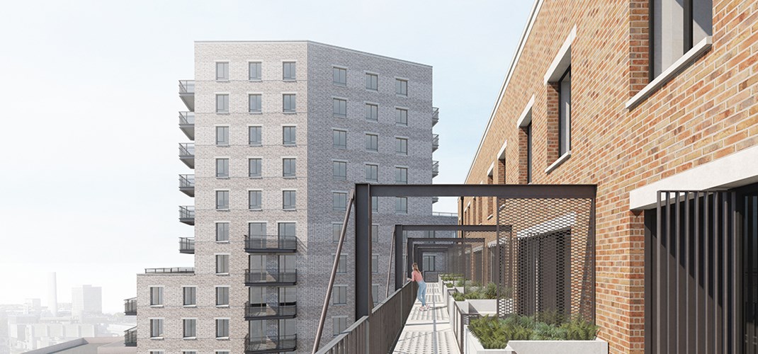 Central Middlesex Development Top Deck Walkway CGI